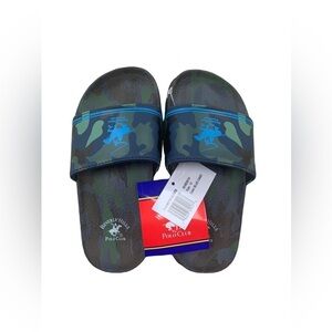 Beverly Hills Polo Club NWT Size 12 Camouflage Slide Sandals